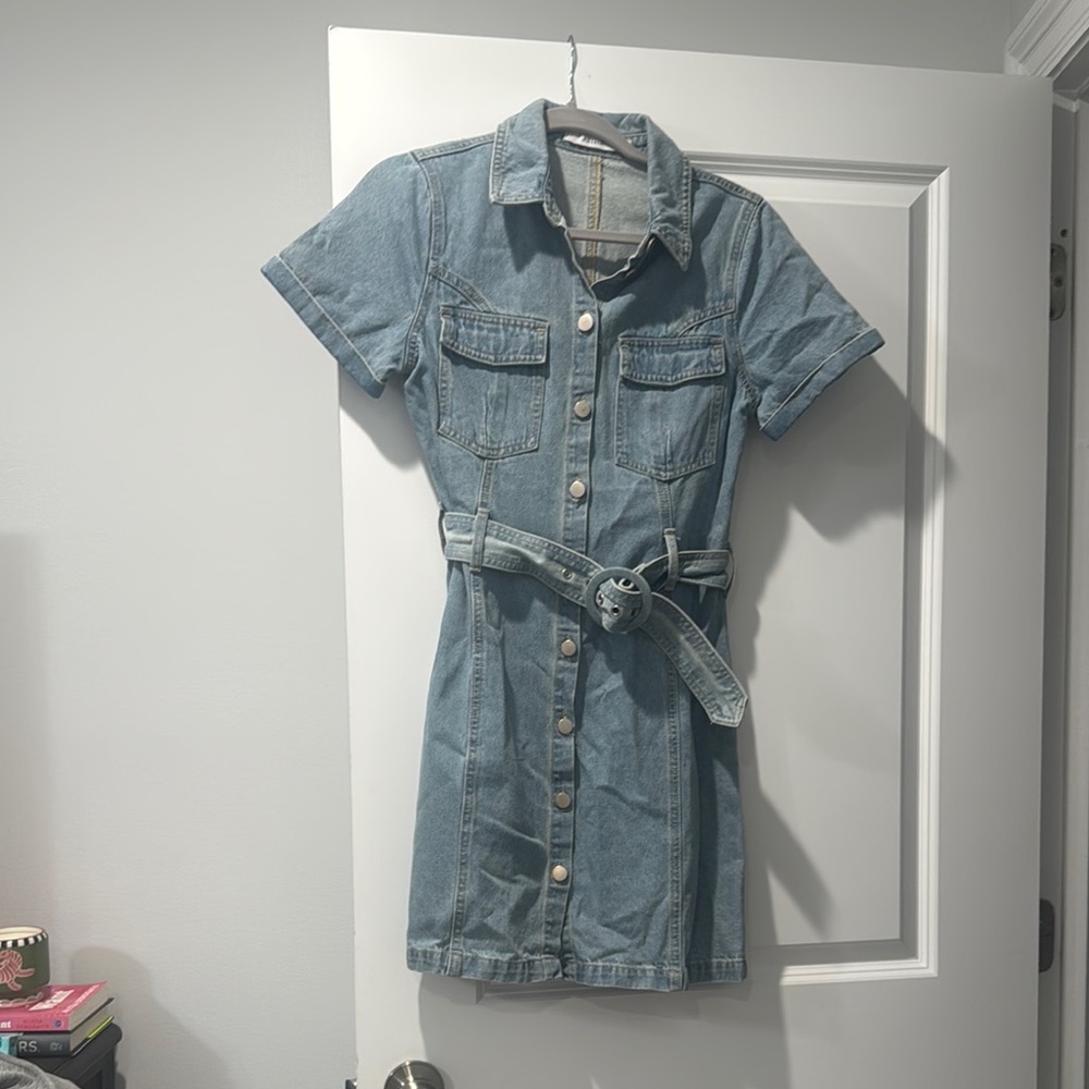 JustFab Blue Denim Mini Dress